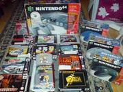Nintendo N64,  4 controllers,  12 top games,  Vibra pack   memory