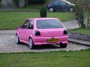Pink Ford Fiesta