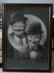 Laruel & Hardy framed picture