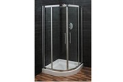 Swirl Quadrant Corner Chrome Shower Enclosure & Shower Tray